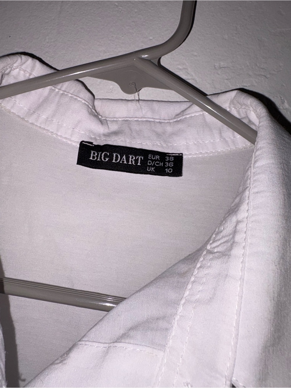 BIG DART Men's White Shirt - Classic Collar